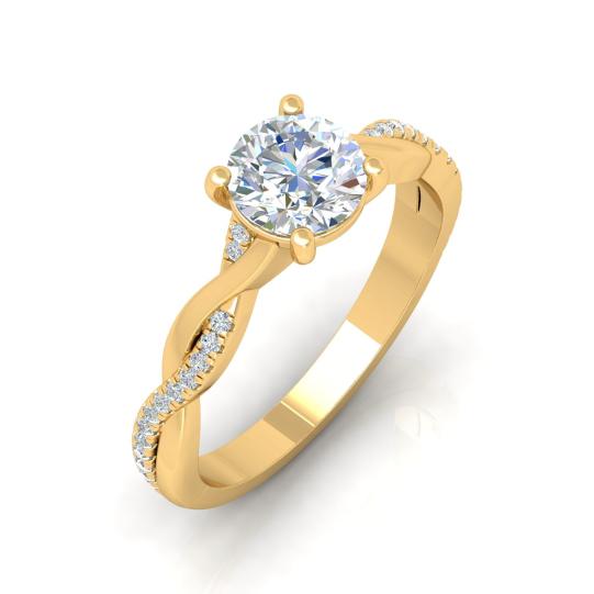 round-diamond-claw-set-twisted-engagement-ring